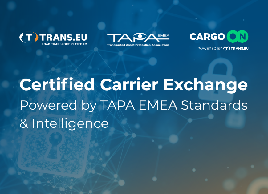 Certified Carrier Exchange powered by TAPA EMEA Standards & Intelligence